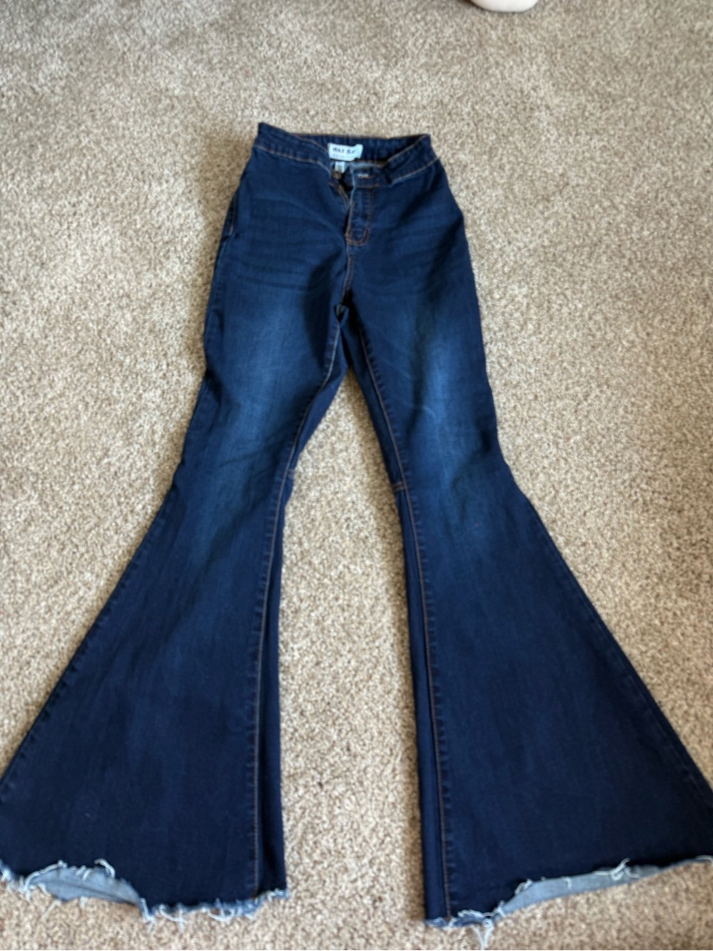 Wax Jean Dark Blue High-Rise Flare Jeans